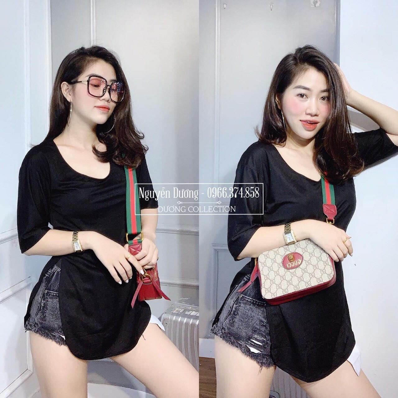Áo form dài xẻ tà basic cực hót. NU35041