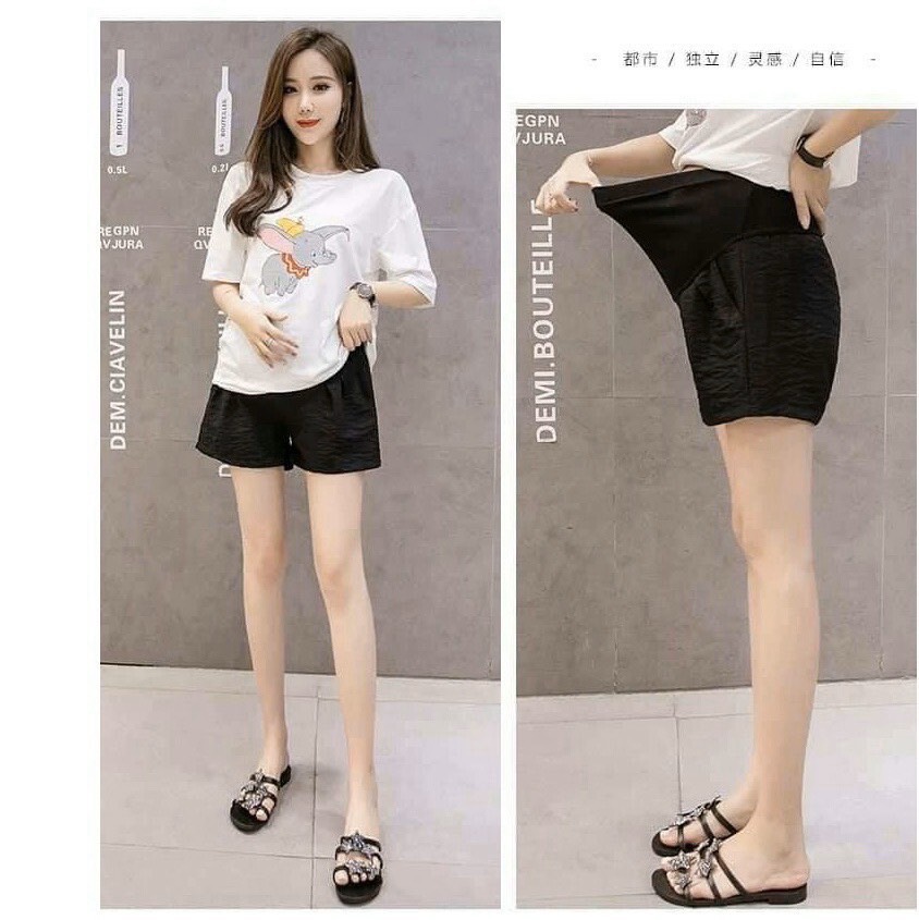 quần bầu sooc đùi chất đũi mềm, mát, có chun điều chỉnh to nhỏ thoải mái
