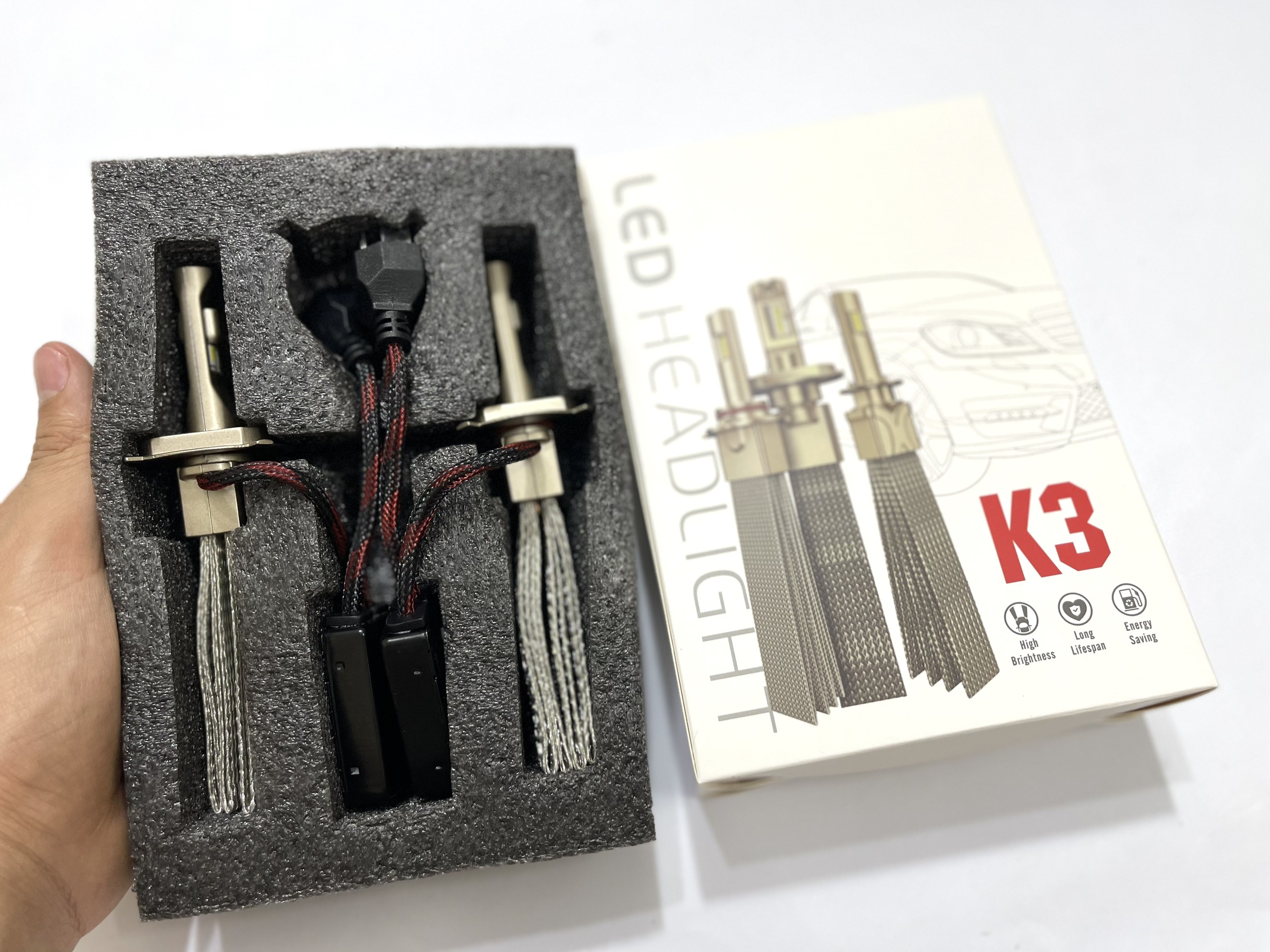 Đèn Pha LED K3 Lắp Oto, Xe Máy - Bảo Hành 1 Năm