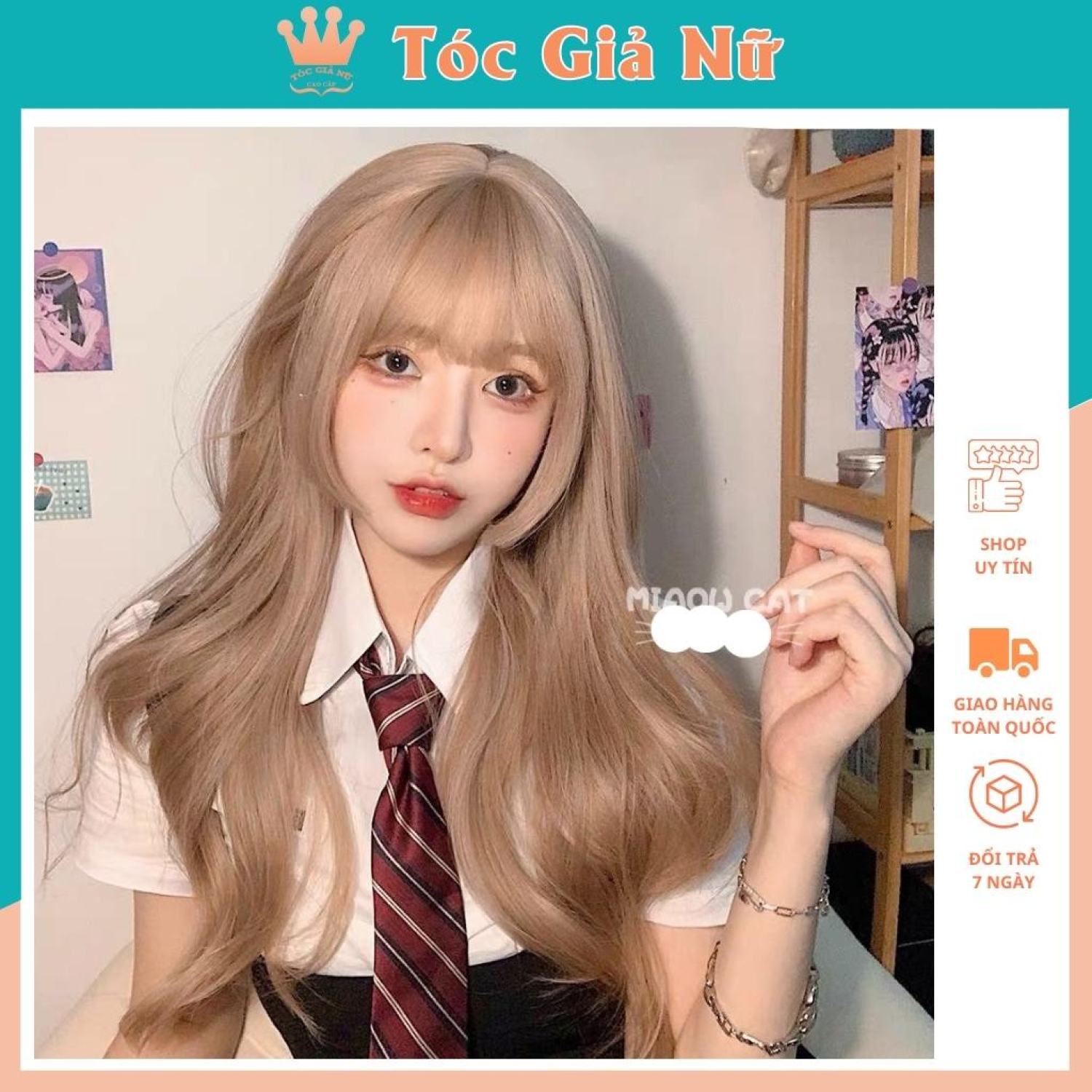 Tóc giả nguyên đầu mẫu mới BHT025