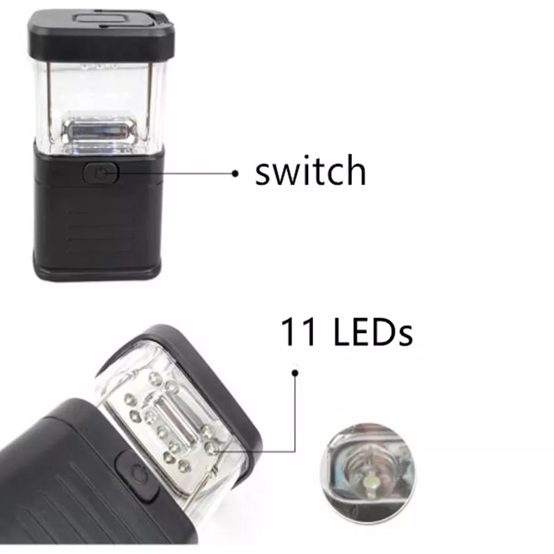 (Không kèm pin ) Đèn  lồng vuông BIVOUAC LIGHT 11 led - ĐÈN CẦM TAY -  Đèn Lồng Cắm Trại - đèn pin mini cầm tay -  -den pin - đèn lồng -