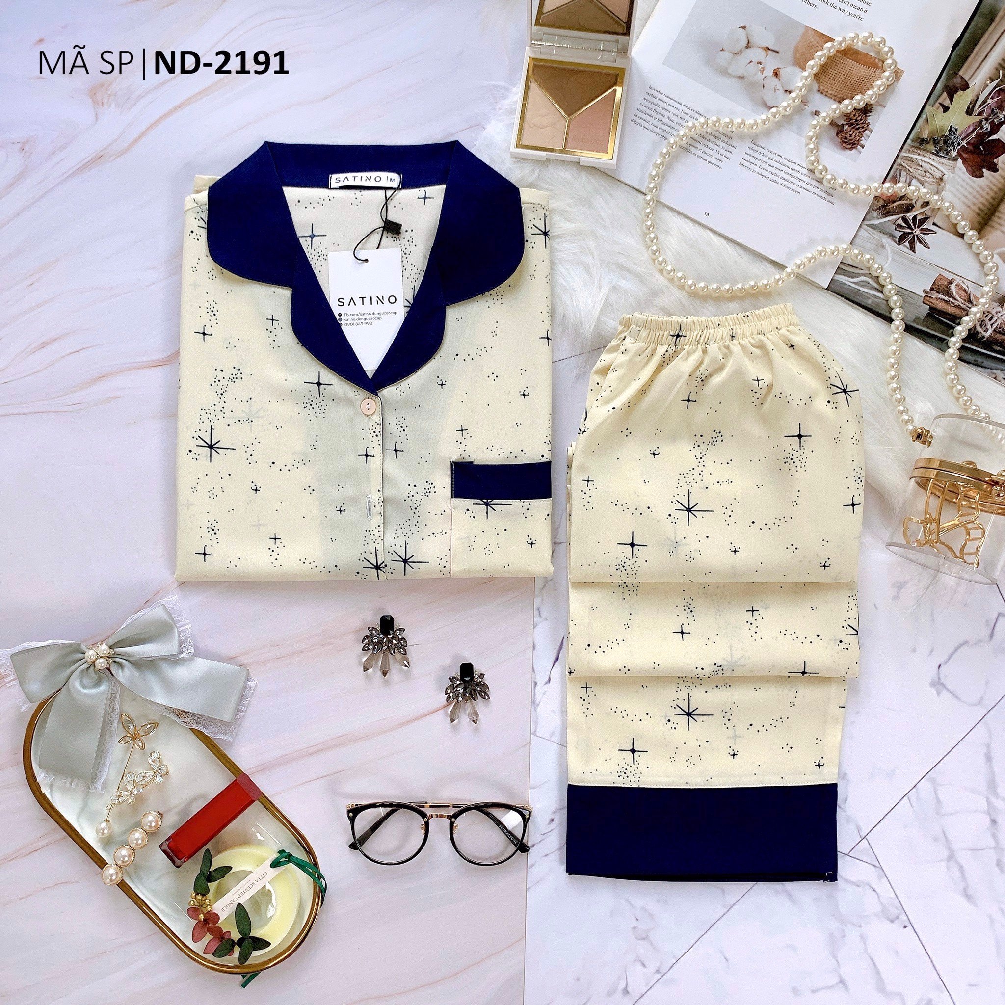 [COMBO 3 BỘ 499K] Pijama TNQD - Bora Creamy
