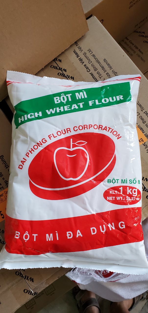 [HCM]Bột mì Trái Táo ( Bột mì Số 8) Gói 1KG Date 22/09/2022