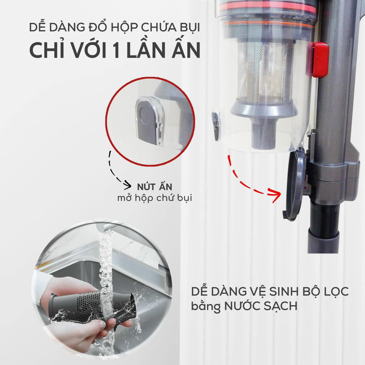 Máy Hút Bụi Cầm Tay SEKA SK-09Max Công Suất 2000W Lực Hút Cực Mạnh