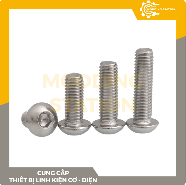 Ốc Lục giác đầu DÙ inox 304 size M1.6x3mm, M1.6x4, M1.6x5mm, M1.6x6, M1.6x8mm