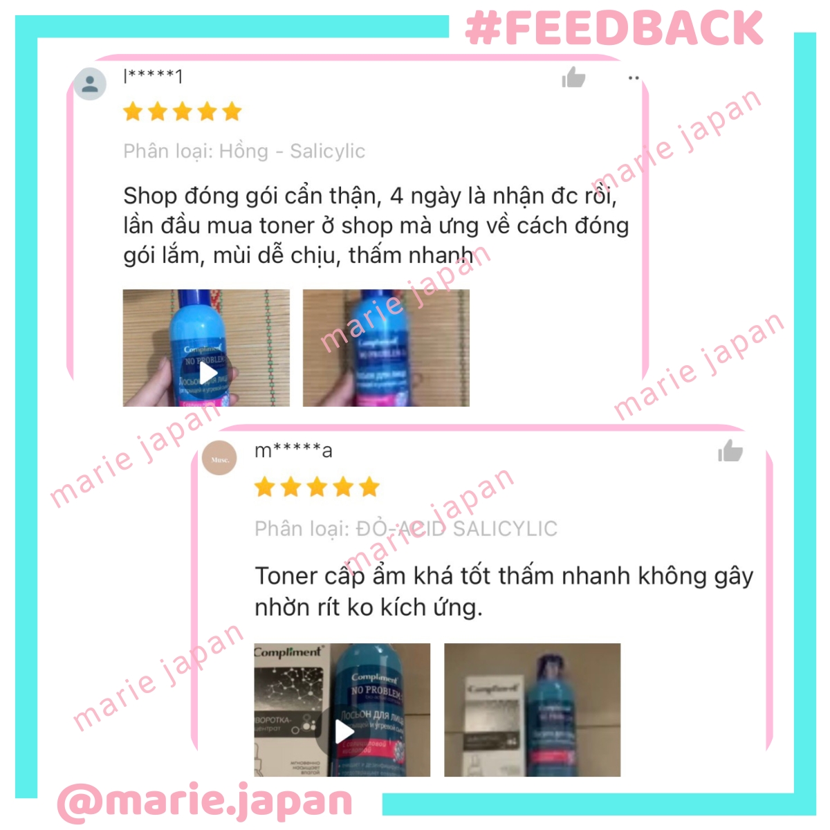 Toner Compliment No Problem kiềm dầu giảm mụn Nga Chai 200ml
