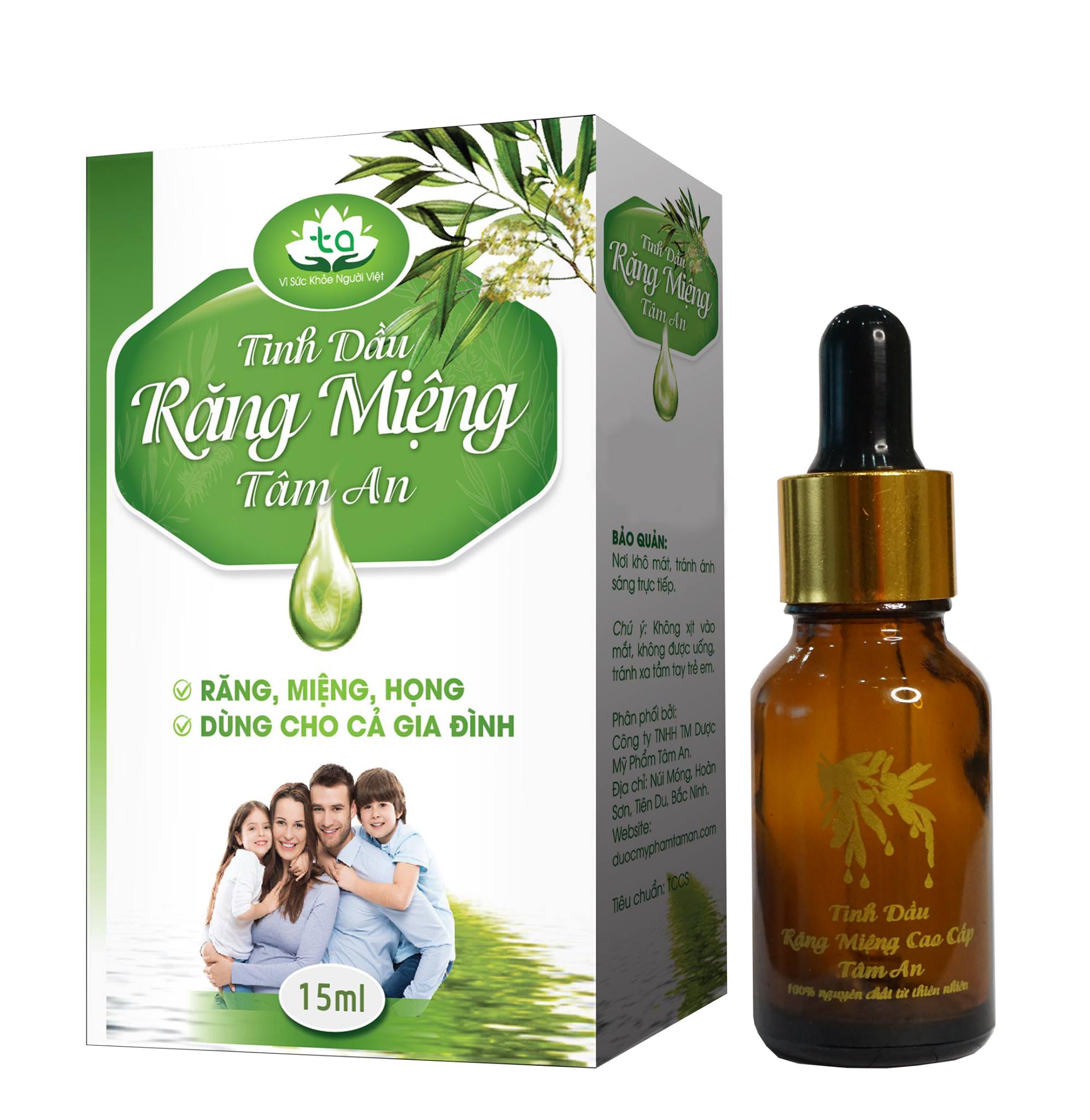 [SP CHÍNH HÃNG] Tinh dầu răng miệng Tâm An, trắng răng thơm miệng