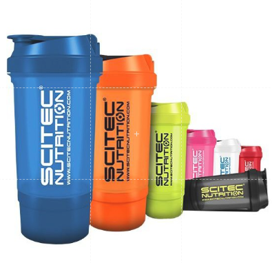 Bình Shaker 2 Ngăn Cao Cấp Scitec Traveller Shaker Pro 700ml Hàng Chính Hãng