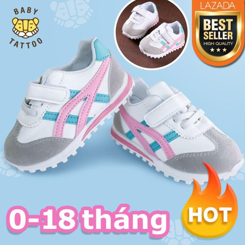 BABY TATTOO Giày cho bé yêu Giày thể thao cho bé trai và bé gái Giày tập đi đế mềm chống trơn trượt 0-18 tháng giá rẻ