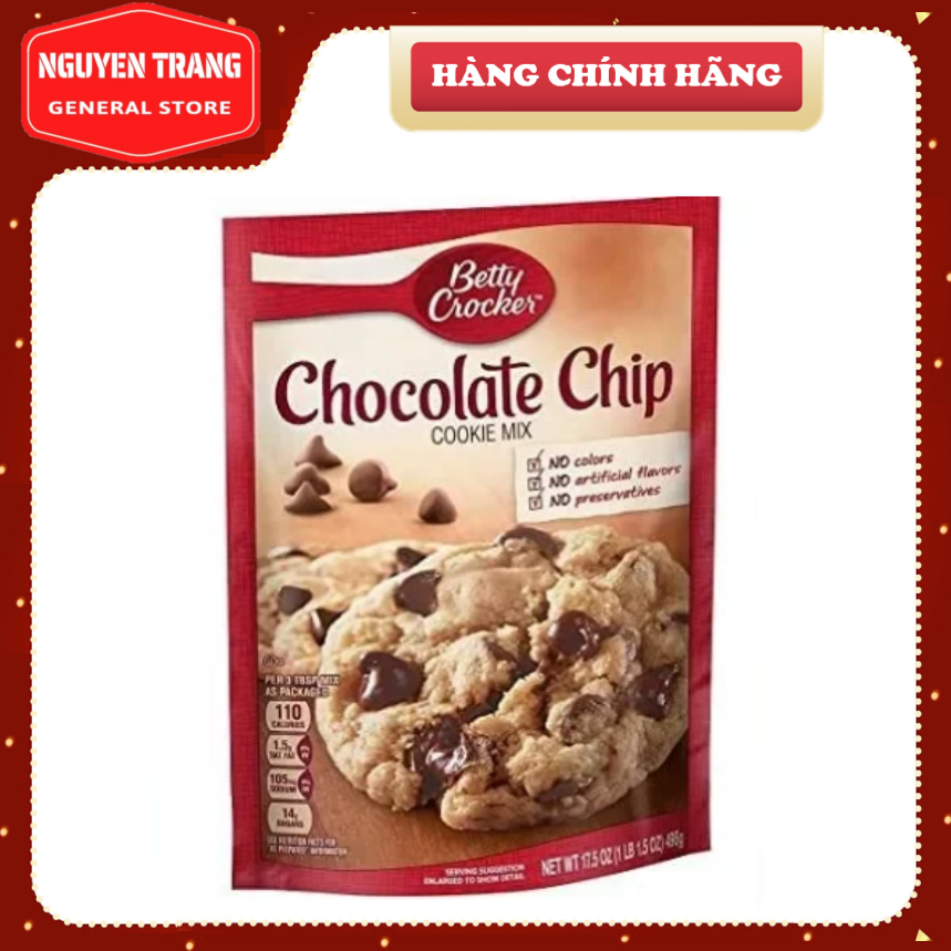 Bột Làm Bánh Cookie Pha Sẵn Betty Crocker Chocolate Chip Cookie Mix Gói