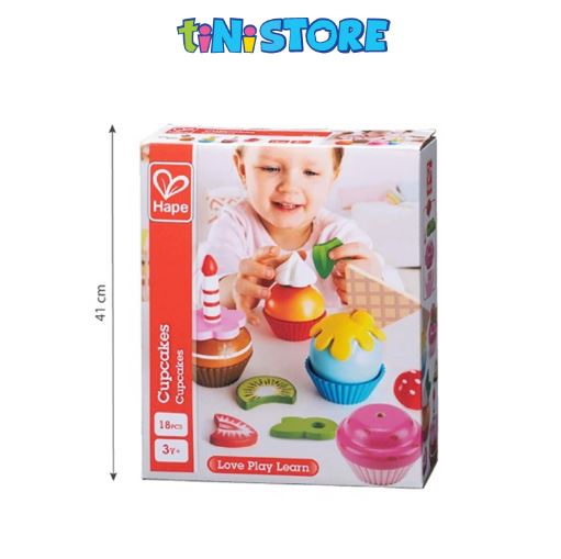 Đồ chơi xếp chồng bánh cupcake HAPE