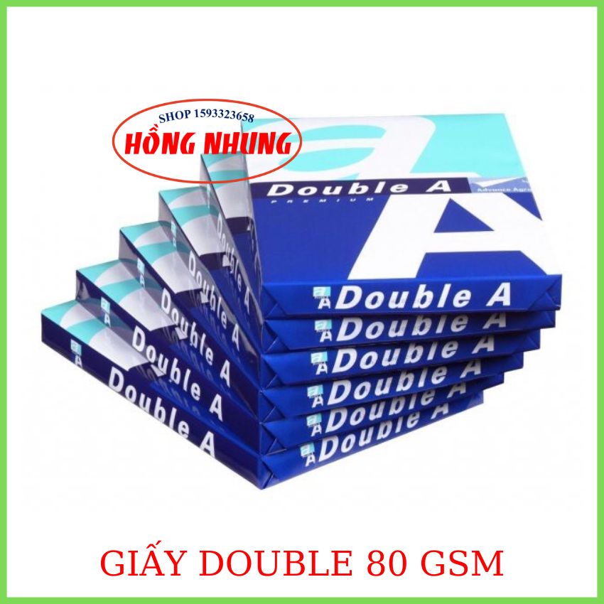 500 Tờ = 1 ream Giấy Double A Định Lượng 70 Gsm/ 80 Gsm, Giấy In Đẹp, Không Bị Kẹt Giấy, Hàng Chính Hãng