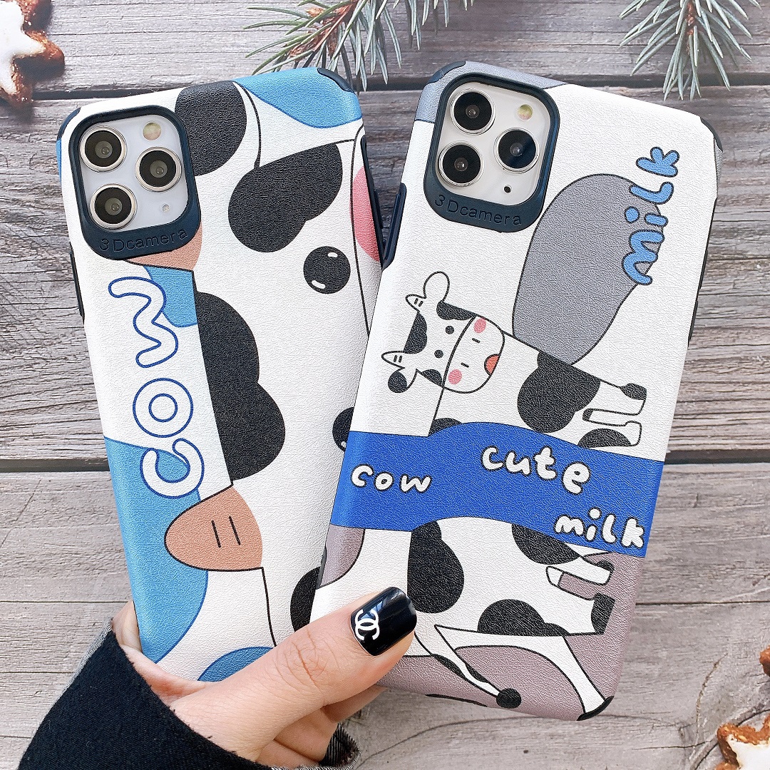 Ốp Lưng Da IMD Cute Cow