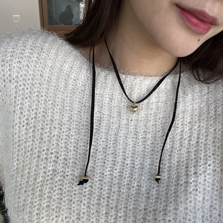 Dây chuyền Tiny heart line phong cách Hàn Quốc
