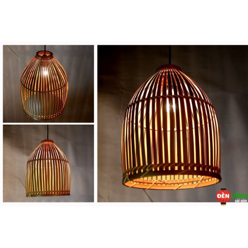 Chao đèn mây tre dáng nơm cá-LH 0978945425