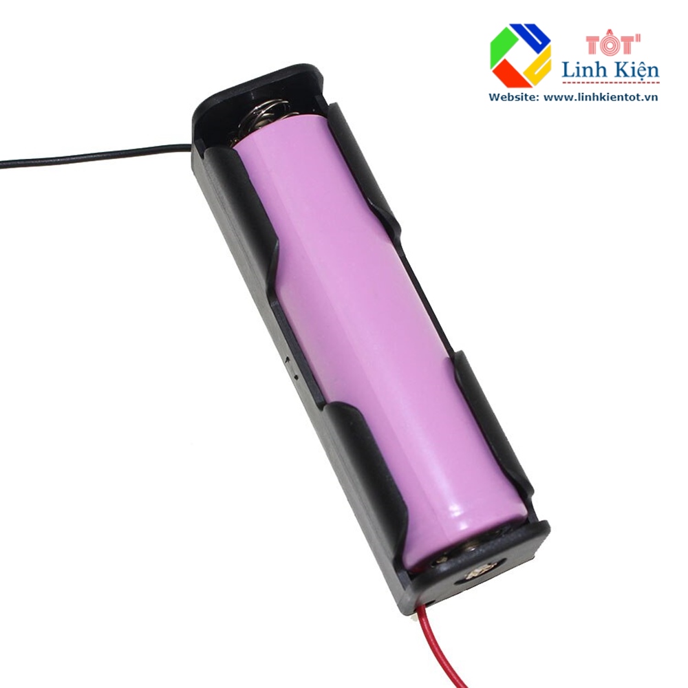 Hộp 1 pin 18650 3.7v đã hàn dây
