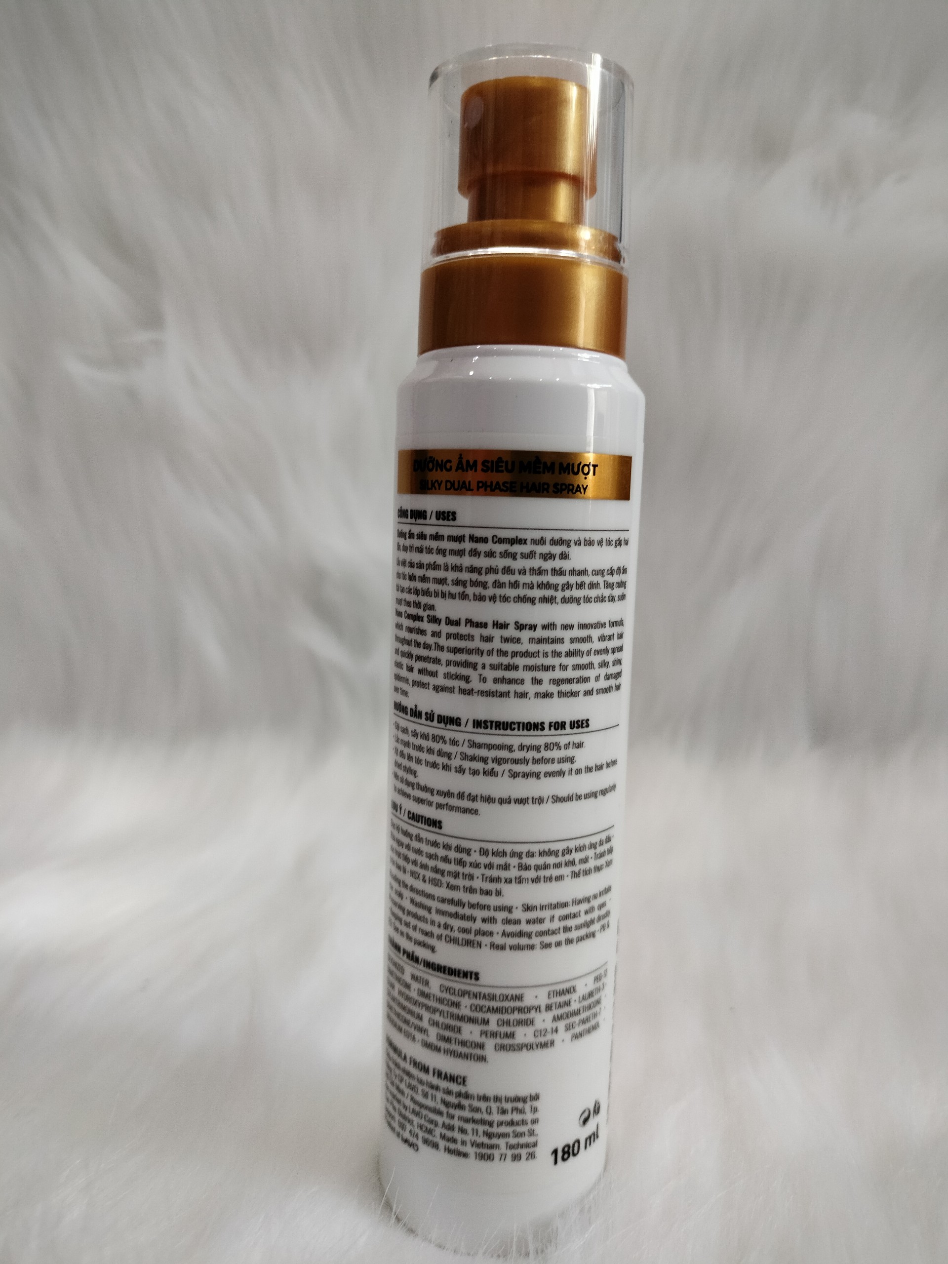 Xịt dưỡng phục hồi tóc lavox nano complex