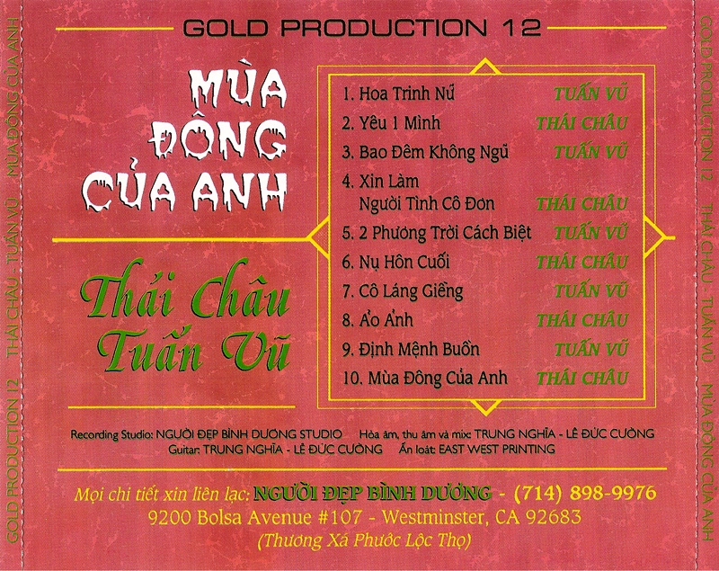 Bộ 6 đĩa cd tiếng hát Thái Châu 2