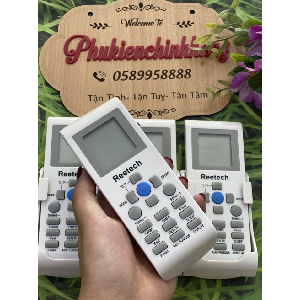🎀🎀 Remote điều khiển máy lạnh REETECH mẫu nút xanh