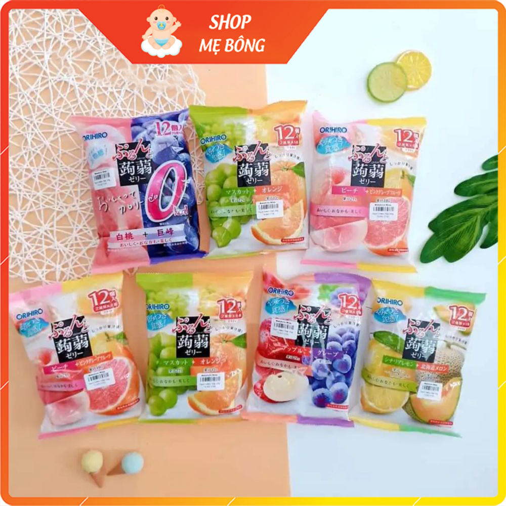 Thạch Orihiro Trái Cây Nhật Bản Gói 12 Chiếc (HSD 11.2023)
