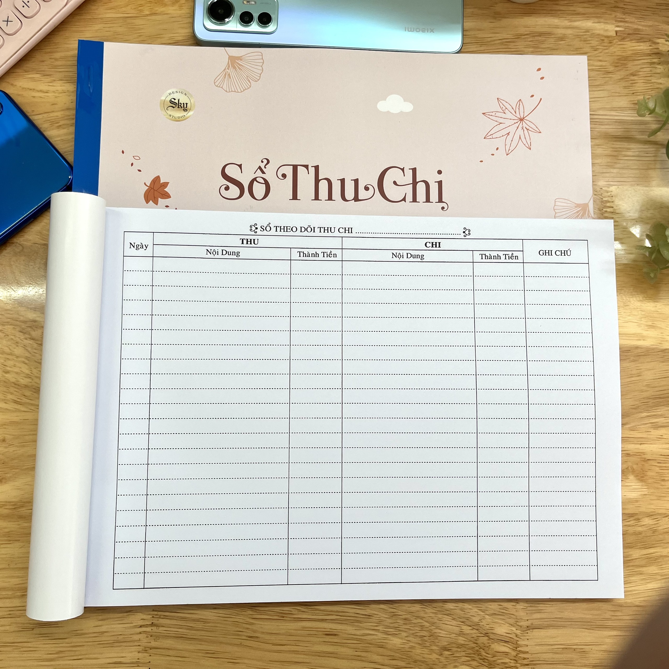 Sổ quản lý thu chi A4 - 100 tơ/quyển
