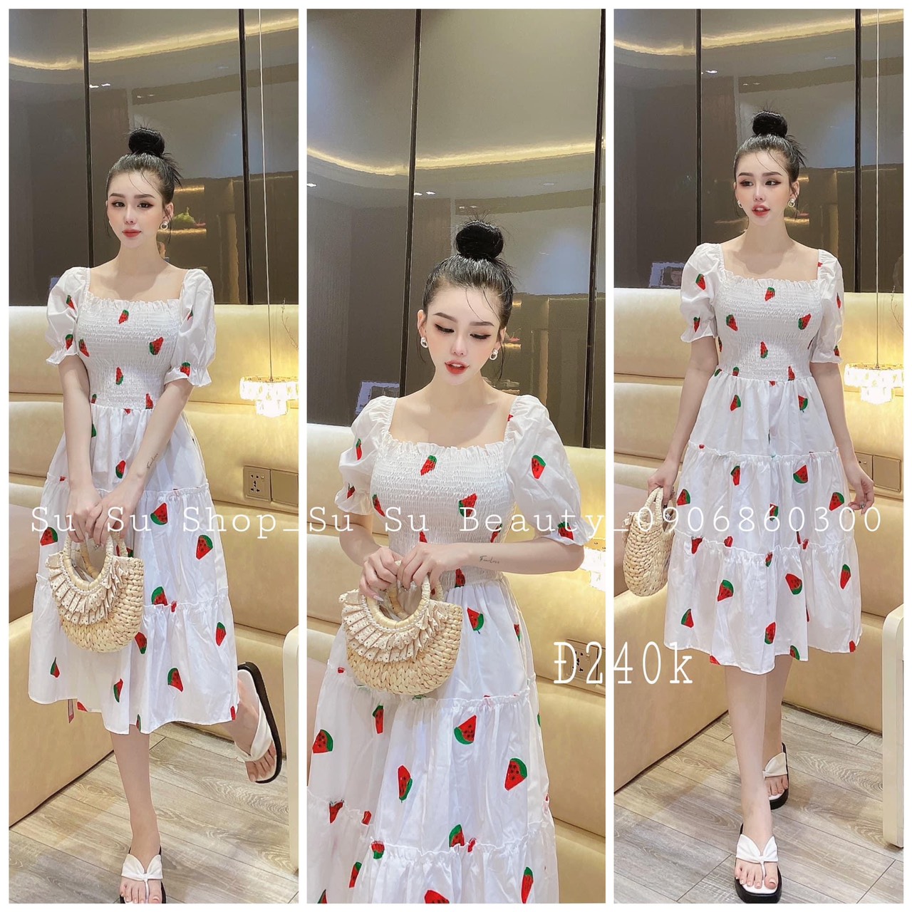 [HCM-CHUYÊN SỈ & LẺ THỜI TRANG] ĐẦM VINTAGE HỌA TIẾT NHÍ DÁNG DÀI CỰC XINH XẮN