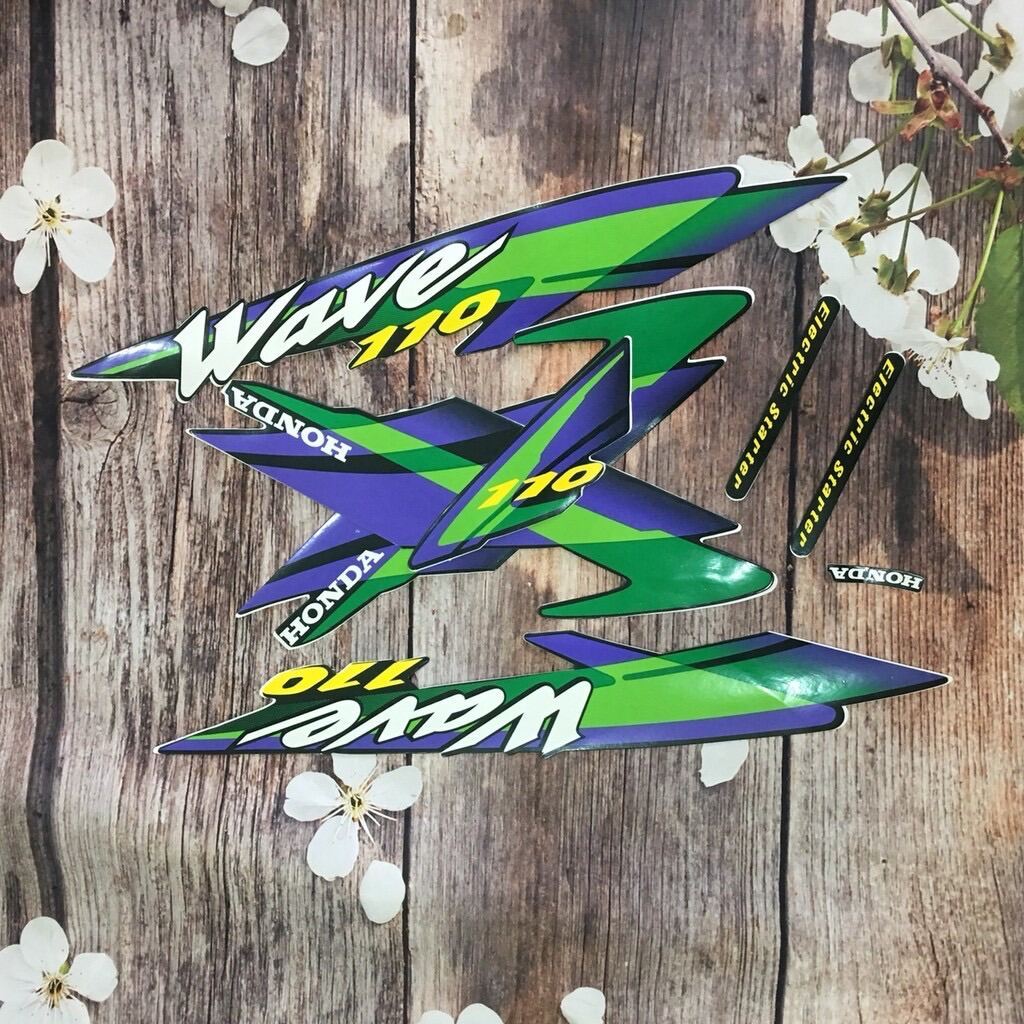 Tem wave thái 110,decan dán xe wave thái 110, tem dán xe wave
