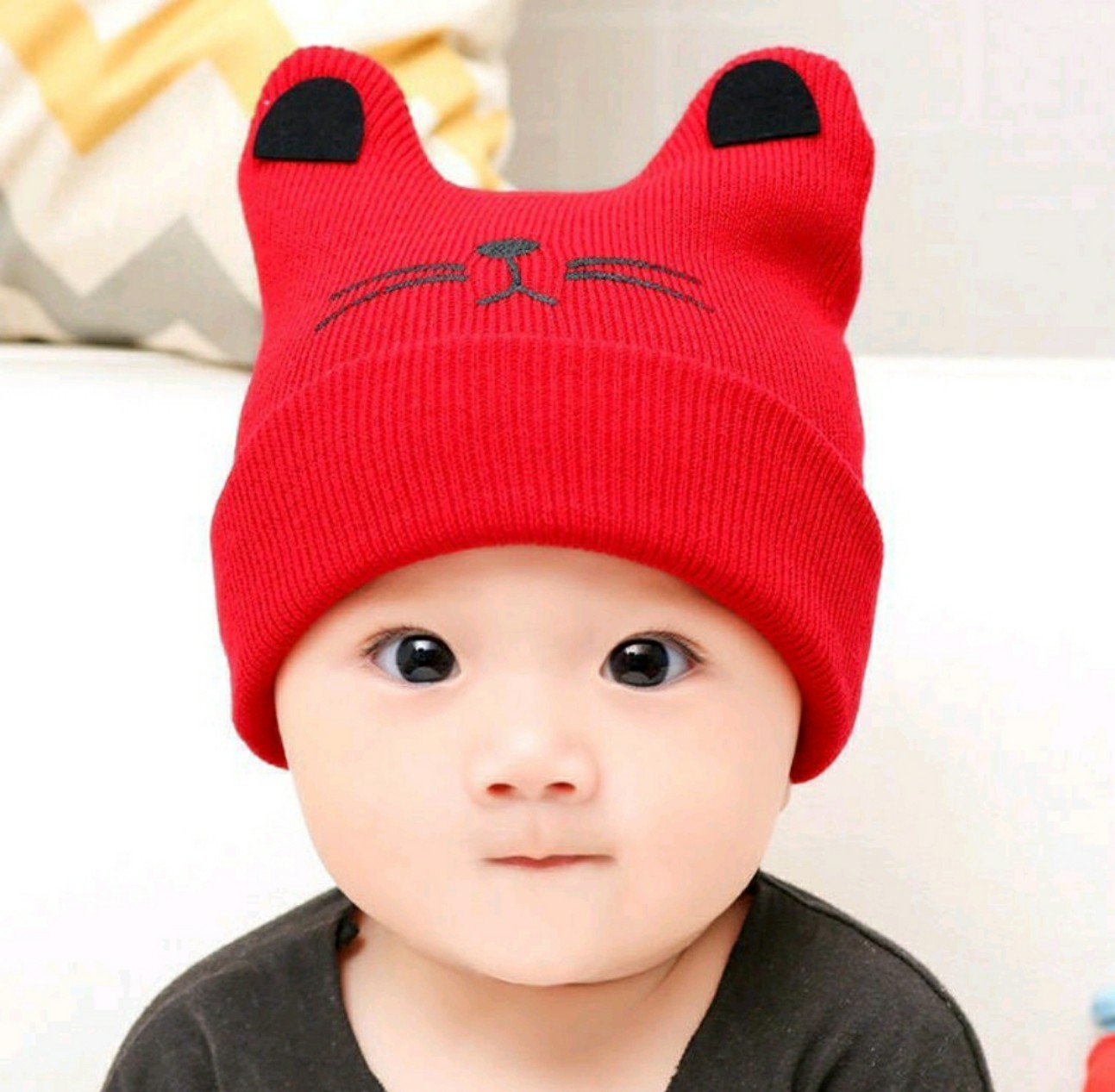 Mũ Len Tai Mèo Siêu Đáng Yêu Phong Cách Hàn Quốc Cho Bé(105)