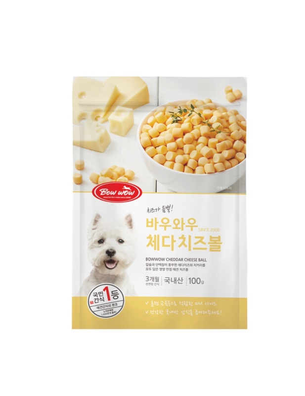 Phô mai viên Bowwow cho chó mèo Hàn Quốc - Bow Wow phô mai viên cho chó mèo gói 100g