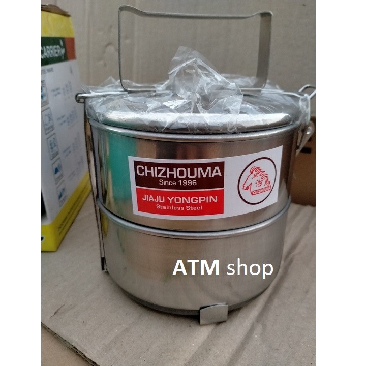 CÀ MÊN ĐỰNG CƠM 2 TẦNG INXO