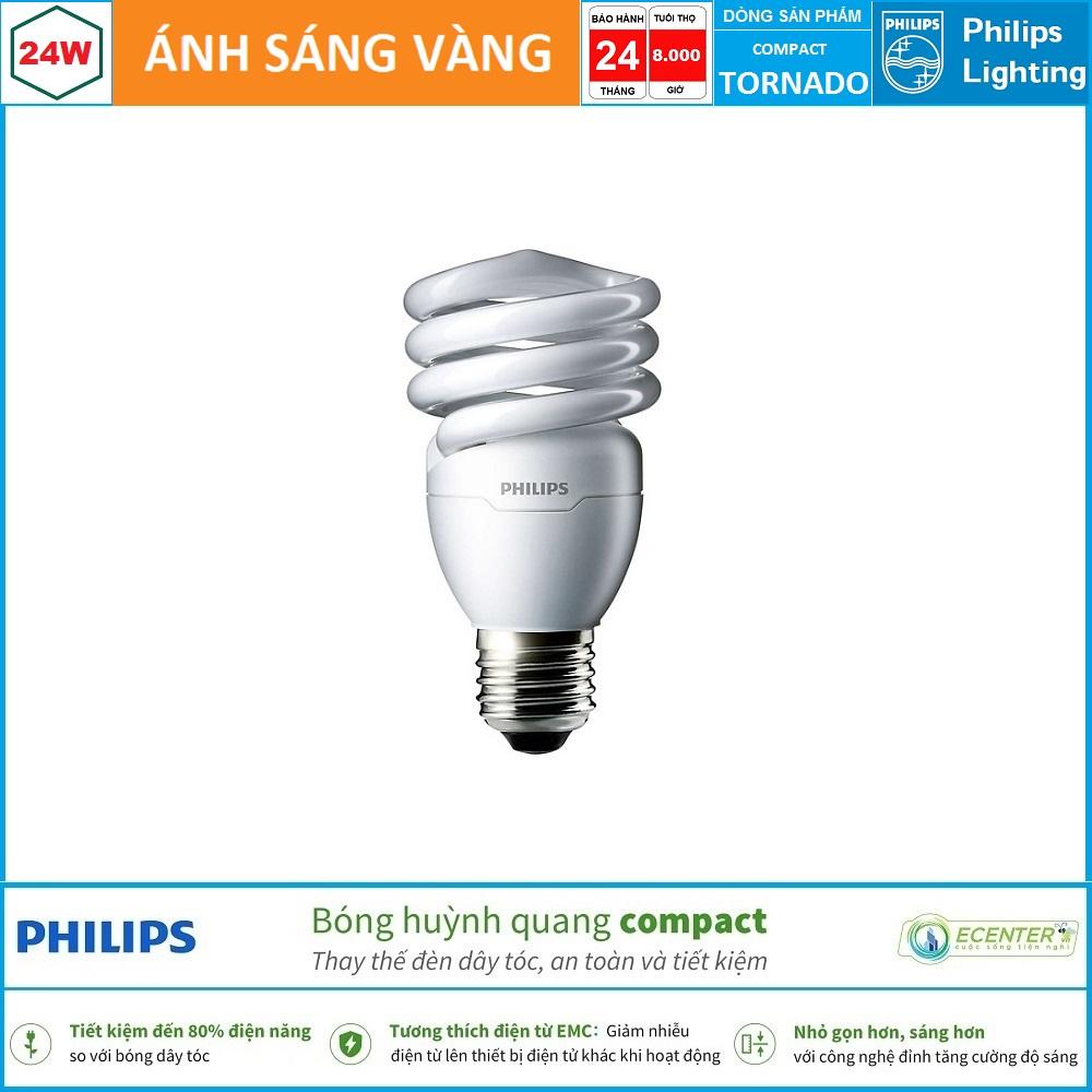 Đèn compact philips tornado 24w cdl e27