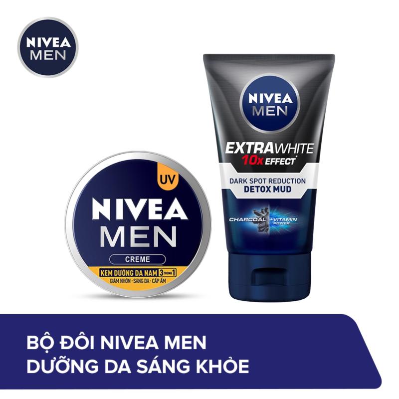Bộ đôi NIVEA MEN Dưỡng da sáng khỏe (Kem dưỡng 83923 30ml & Sữa rửa mặt 81775 100g)