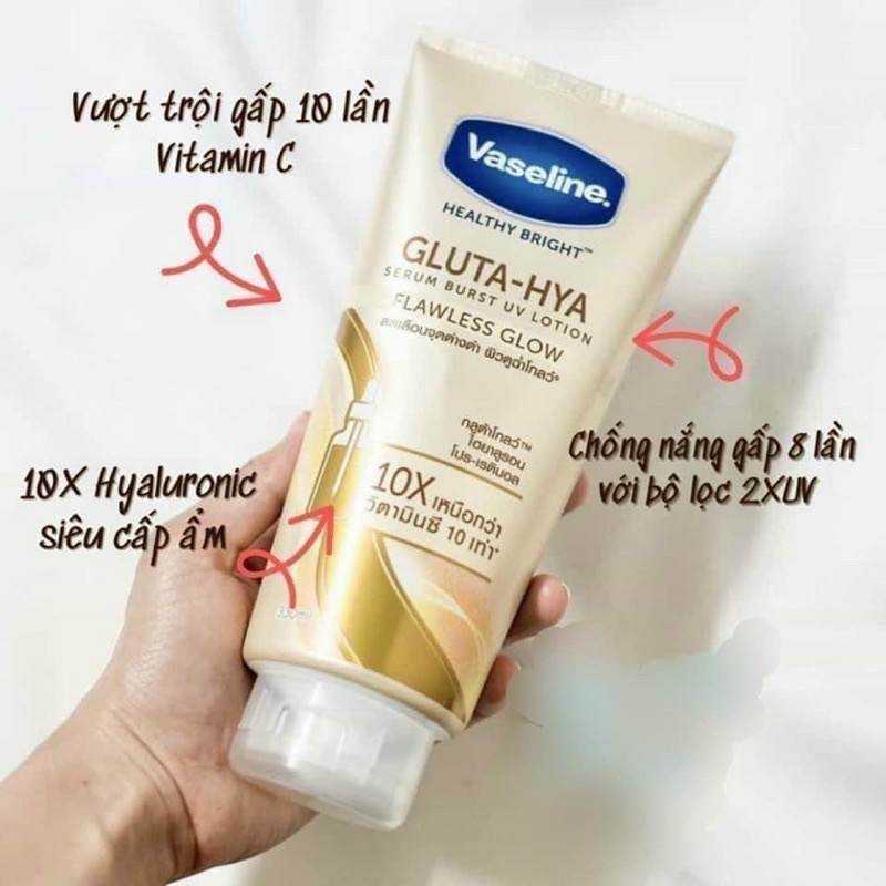 Sữa Dưỡng Thể Vaseline Healthy Bright Gluta HYA 10X