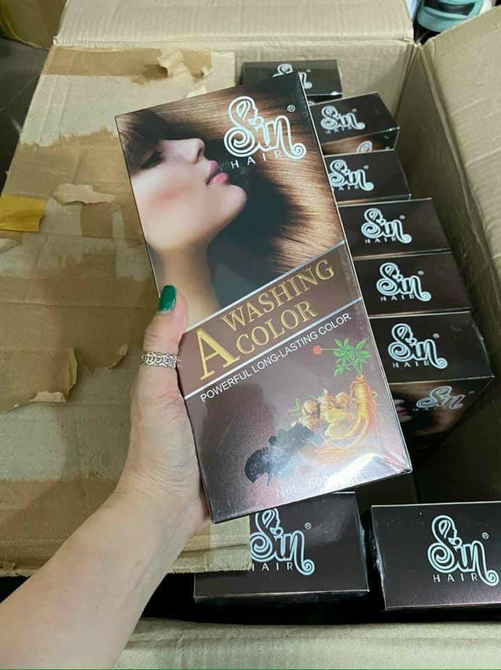 Dầu gội Phủ Bạc Nhân Sâm Sin Hair - Dầu Gội Phủ Bạc SIN HAIR Nhật Bản 500ml - Hàng Chính Hãng - Dầu Gội Nhuộm