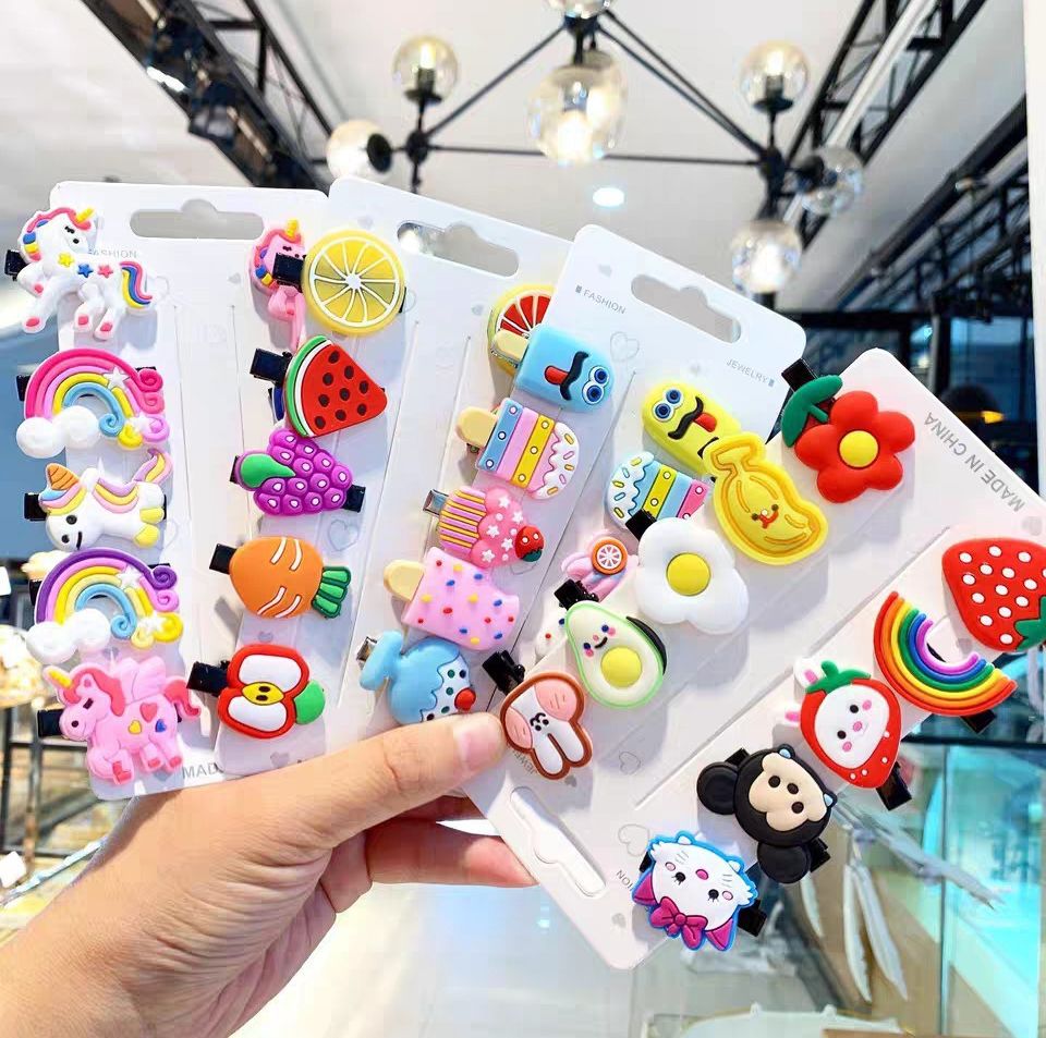 {Đủ Mẫu} Set 10 kẹp tóc mái đáng yêu cho bé yêu (Hàng thật y hình)