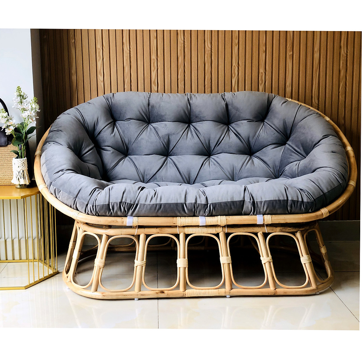 Ghế papasan đôi cao cấp -
