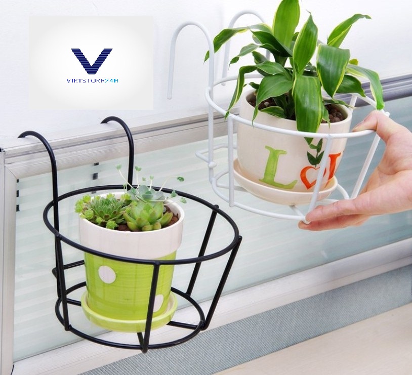 Giỏ treo chậu hoa ban công tiện dụng