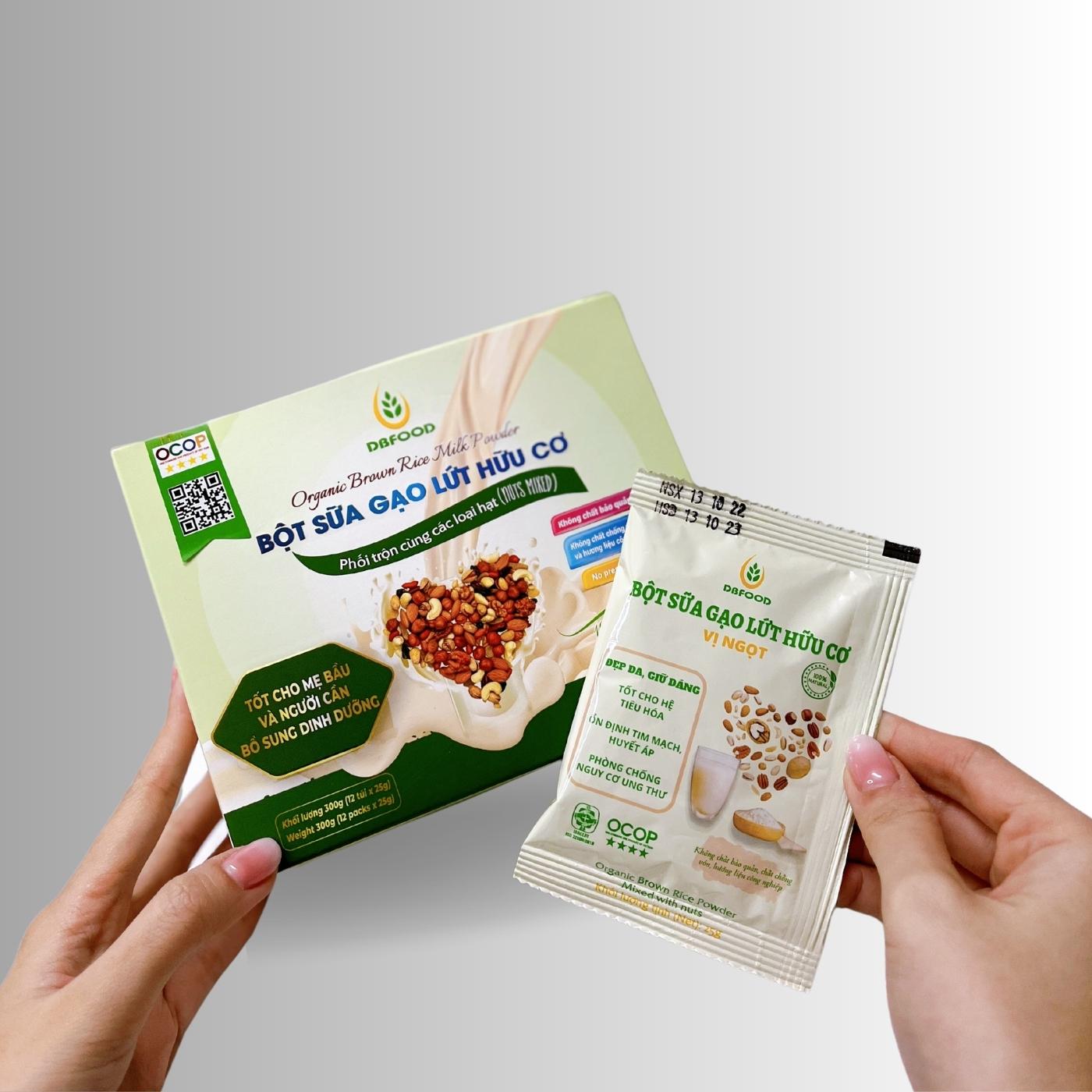 Organic brown rice milk powder - Nutritional dietary support Box 300g/12 packages