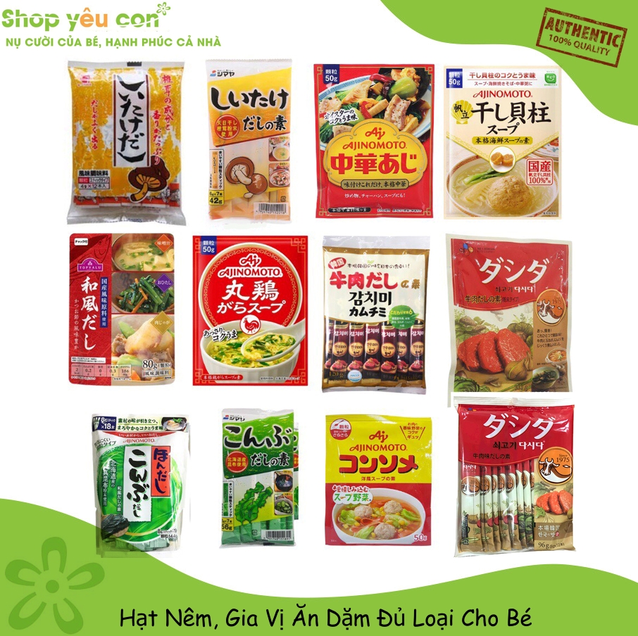 Hạt Nêm Ăn Dặm Nhật Bản Cho Bé Từ 6 Tháng Tuổi ,Gia vị cho bé -Hàng nội