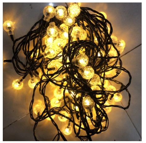 Bộ đèn bóng bi bọt nước dài 10m trang trí cây thông Giáng sinh Noel, trang trí cây mai cây đào Tết