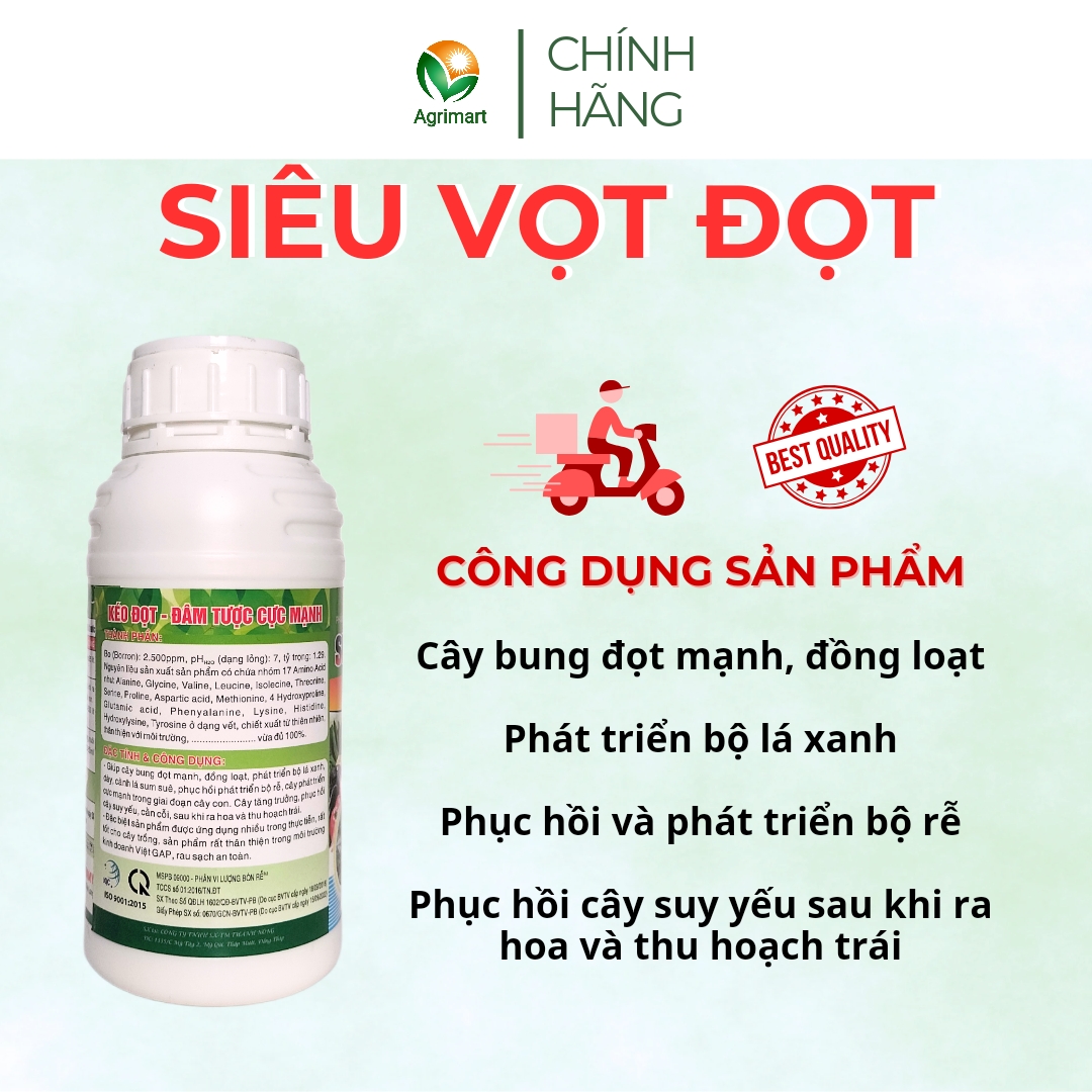 Phân bón Trùn Quế vi lượng - Siêu vọt đọt 500ml