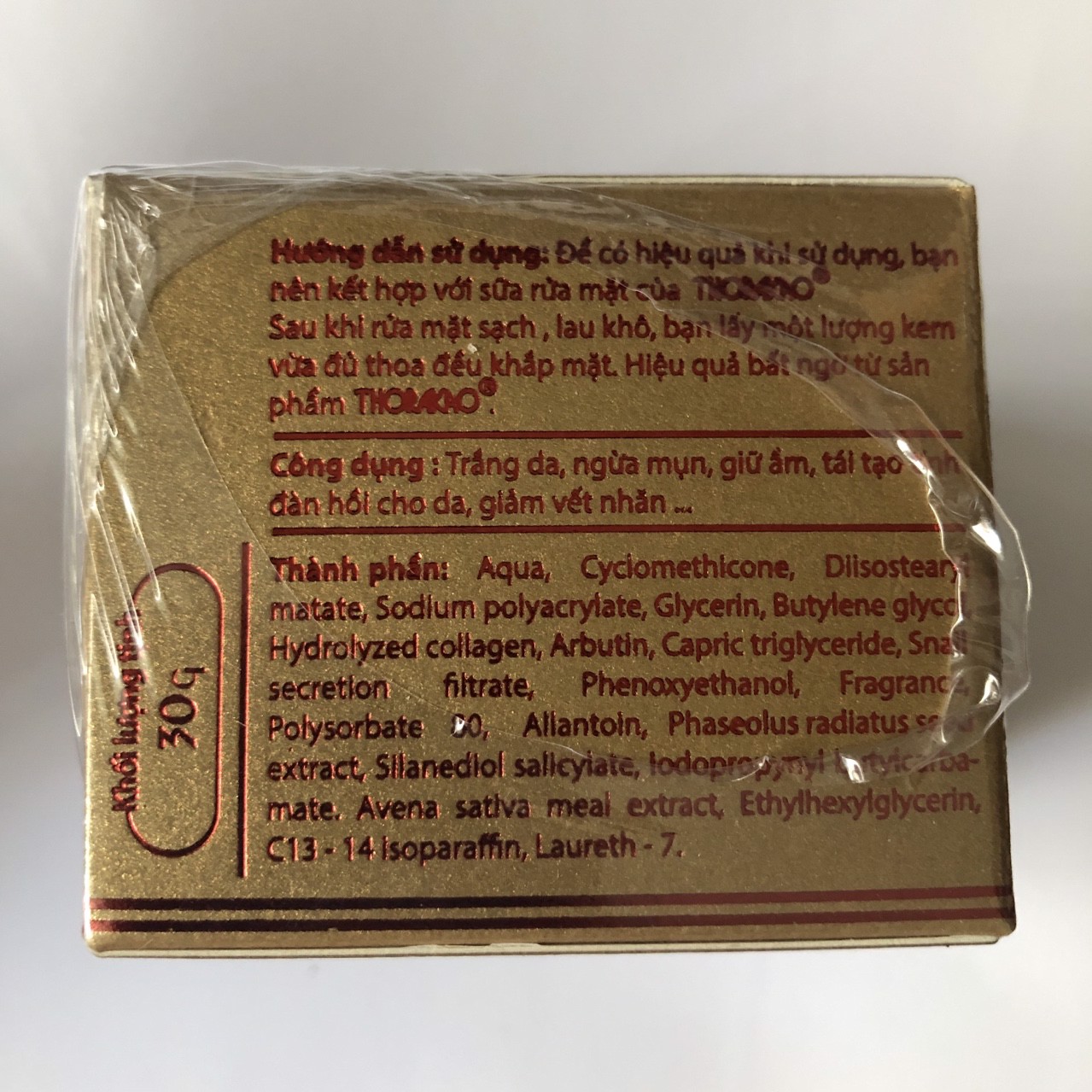 KEM DƯỠNG DA ỐC SÊN 30G BAN ĐÊM THORAKAO