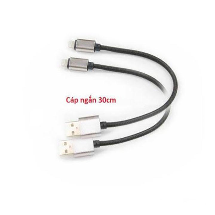 [HCM]Cáp sạc dây DÙ NGẮN 30cm JH cổng Lightning iPhone