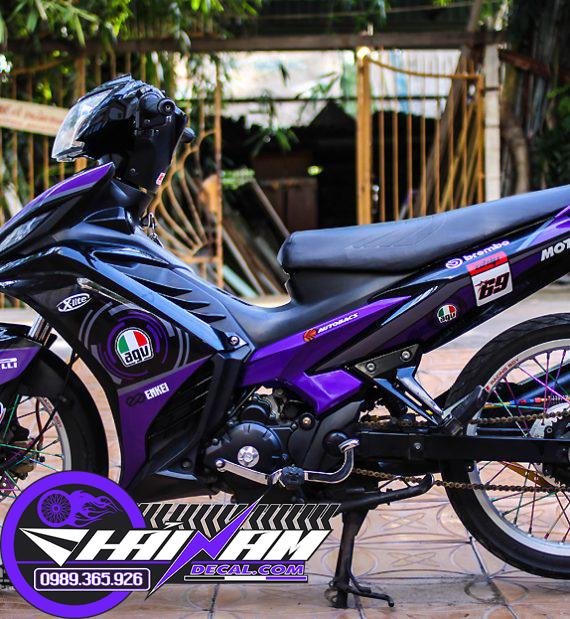 Tem trùm exciter 135 đen tím