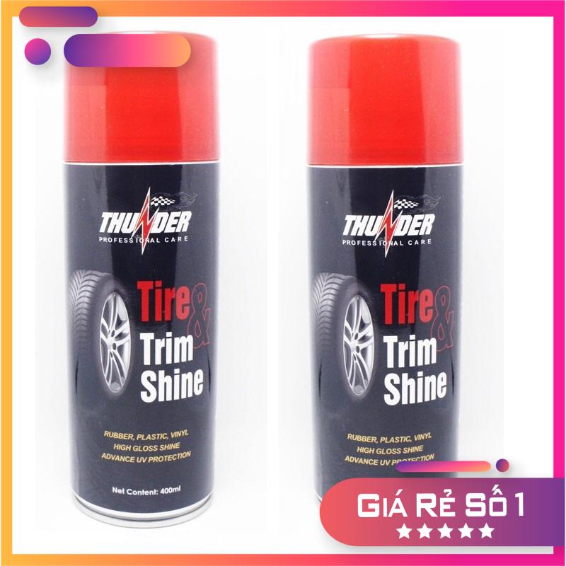 [GIÁ 1 CHAI ] Chai Xịt Dưỡng Lốp, Phục Hồi Nhựa nhám Thunder 400ml, Chai bảo vệ nhựa đen và lốp xe khỏi điều kiện thời tiết giúp cho xe luôn đen luôn mới- chần chờ gì nữa đặt hàng ngay thôi!
