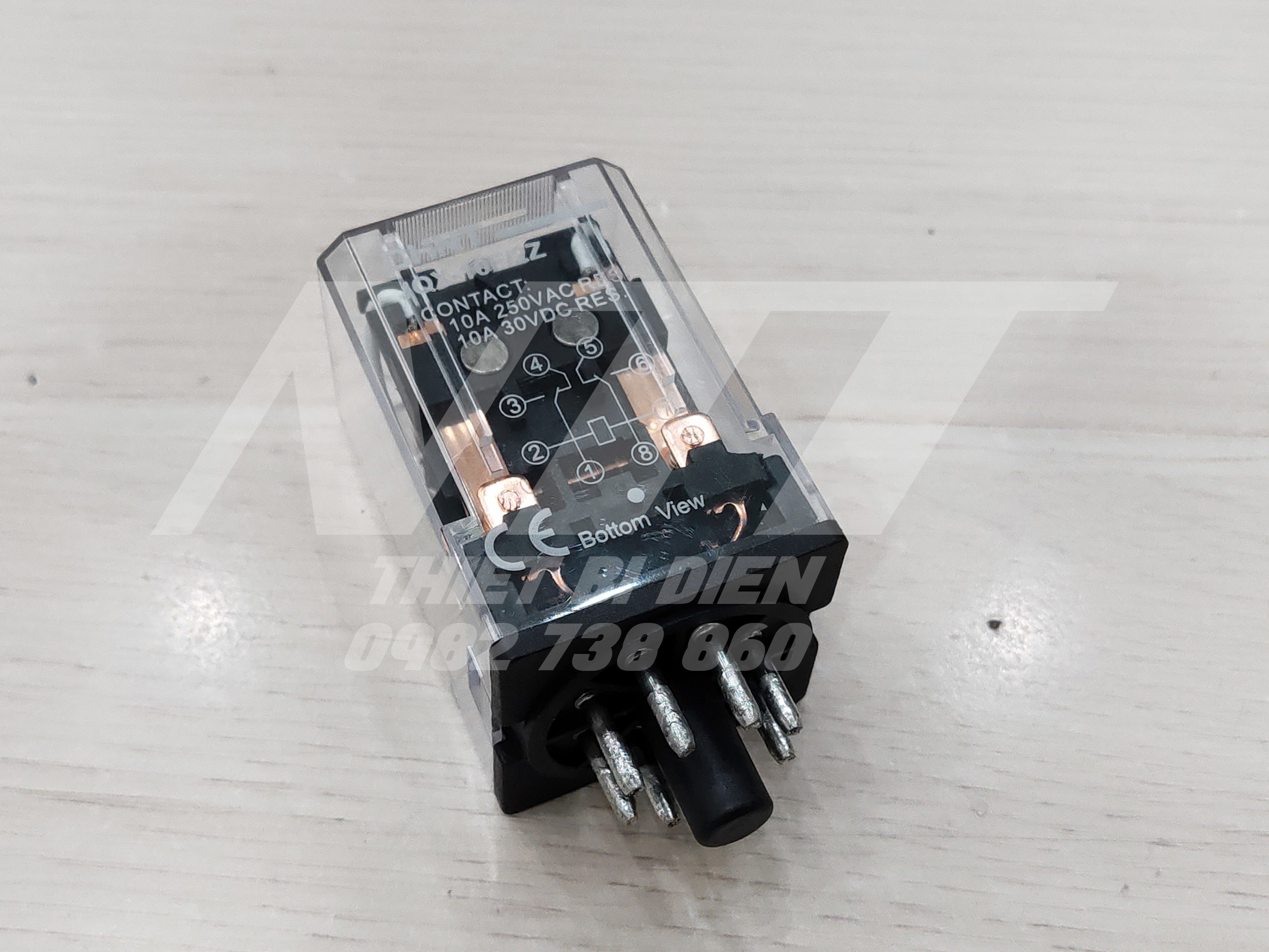 Relay kiếng 8 chân tròn JQX-10F/2 Chint