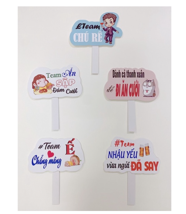 combo 5 hashtag check in đám cưới (có sẵn)
