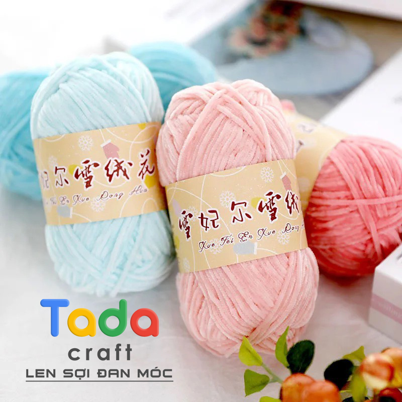 Len Nhung 2mm Chuyên Móc Thú Bông (cuộn 40gr)
