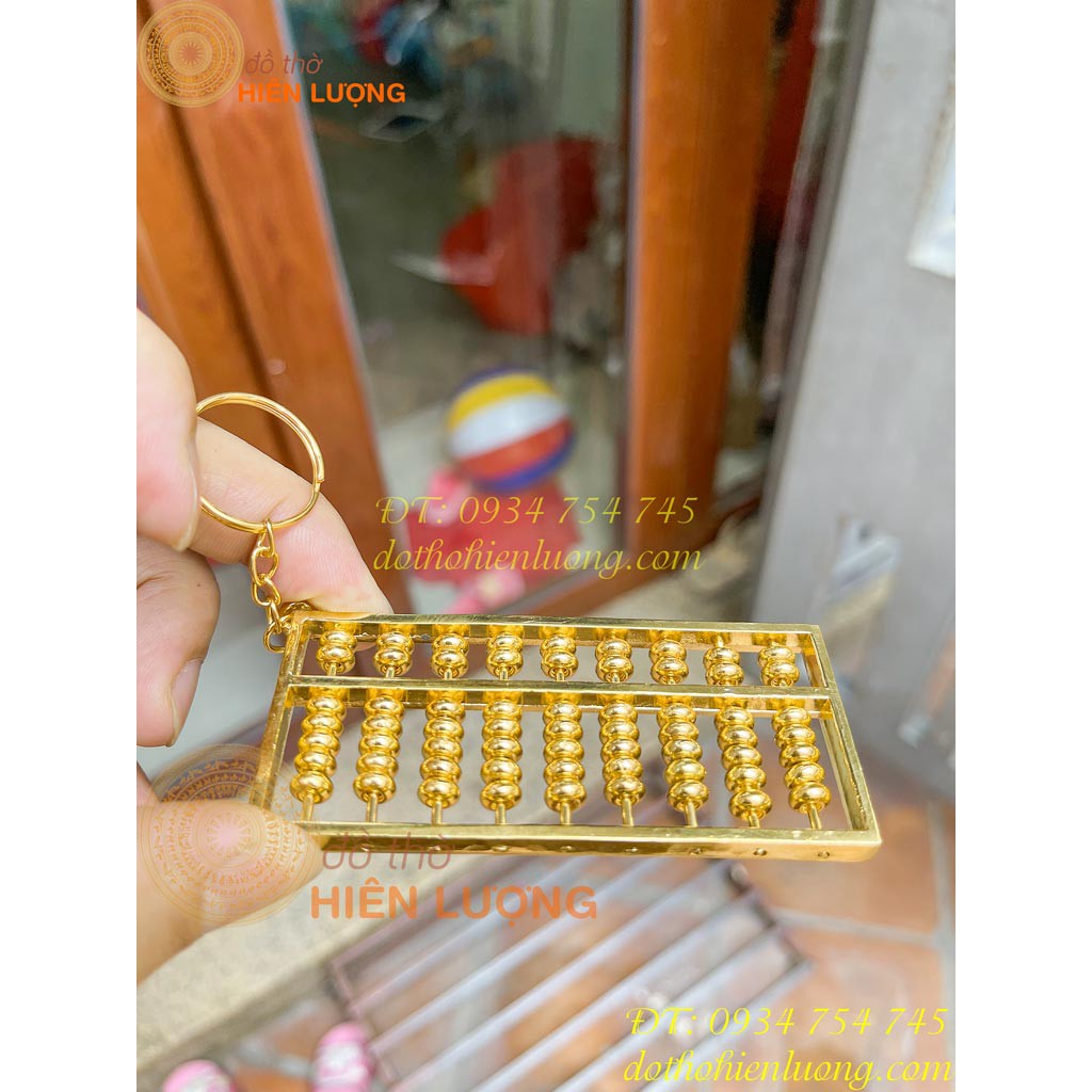Móc Khóa Bàn Tính Bằng Đồng Phong Thủy