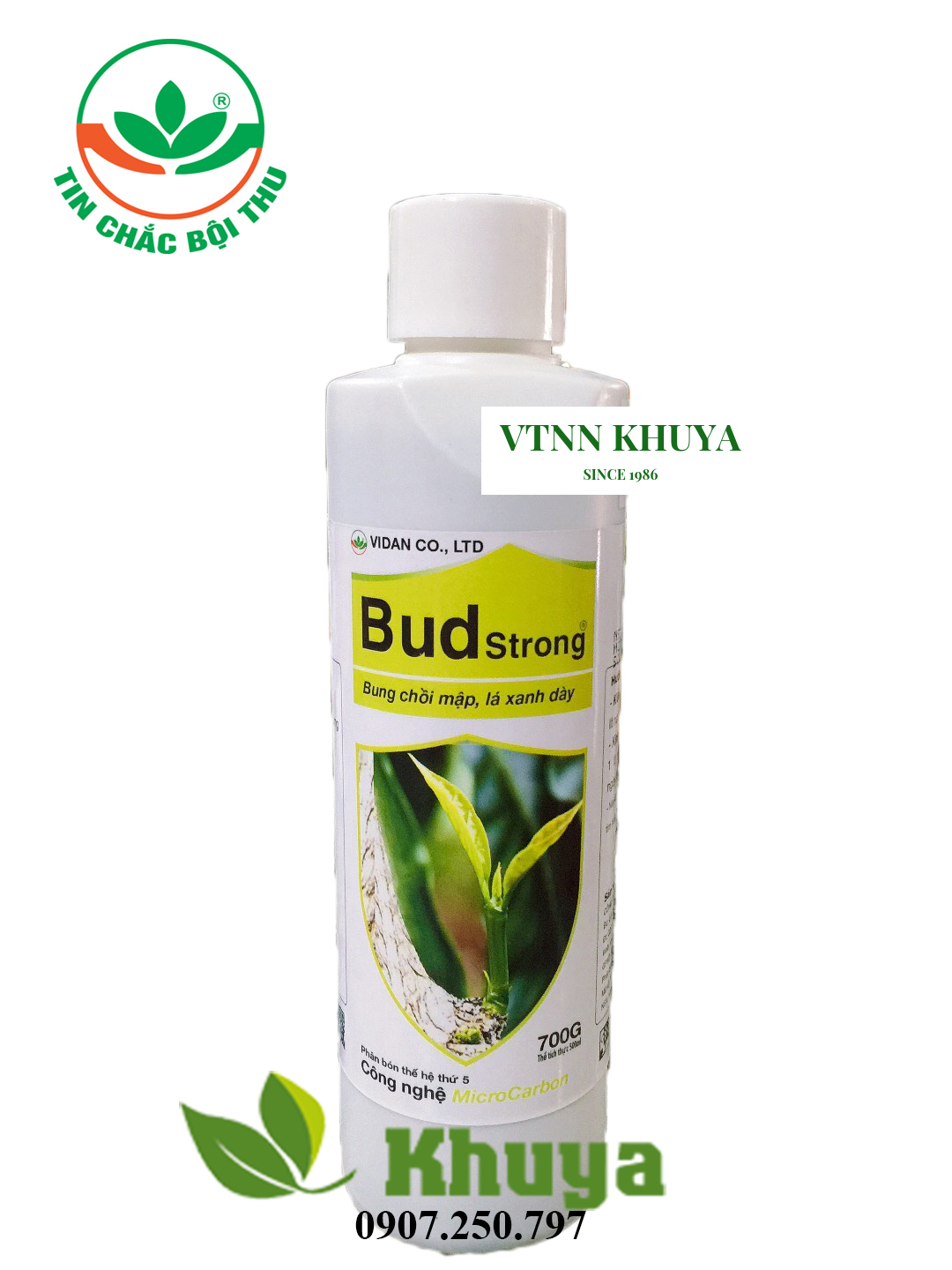 Phân bón thế hệ thứ 5 Bud Strong Vidan 500ml Bung chồi mập Lá xanh dày